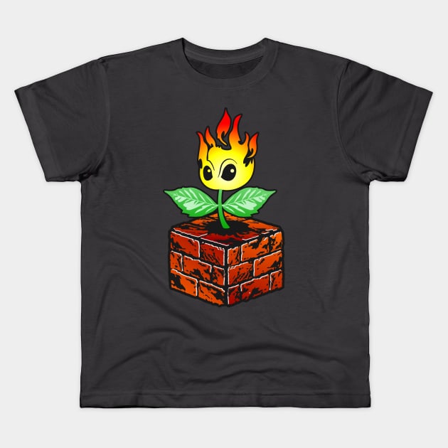 Blazing Bloom Kids T-Shirt by BuzzArt